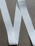 White grosgrain ribbon  25mm
