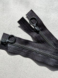 Riri open end two way nylon black zip 54cm