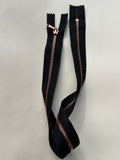 Riri closed end copper chain black tape 44cm
