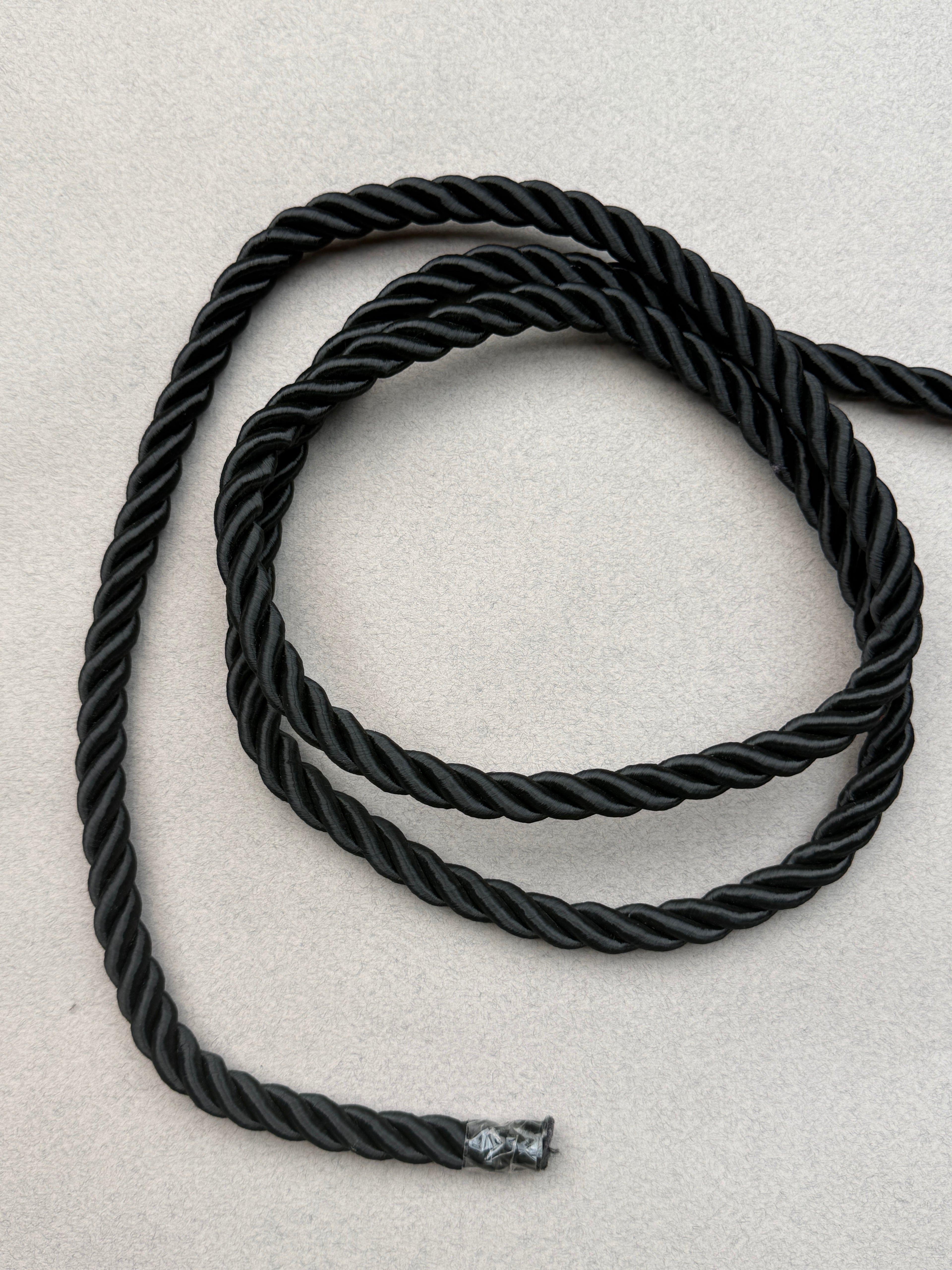 Black Rayon Cord 10mm