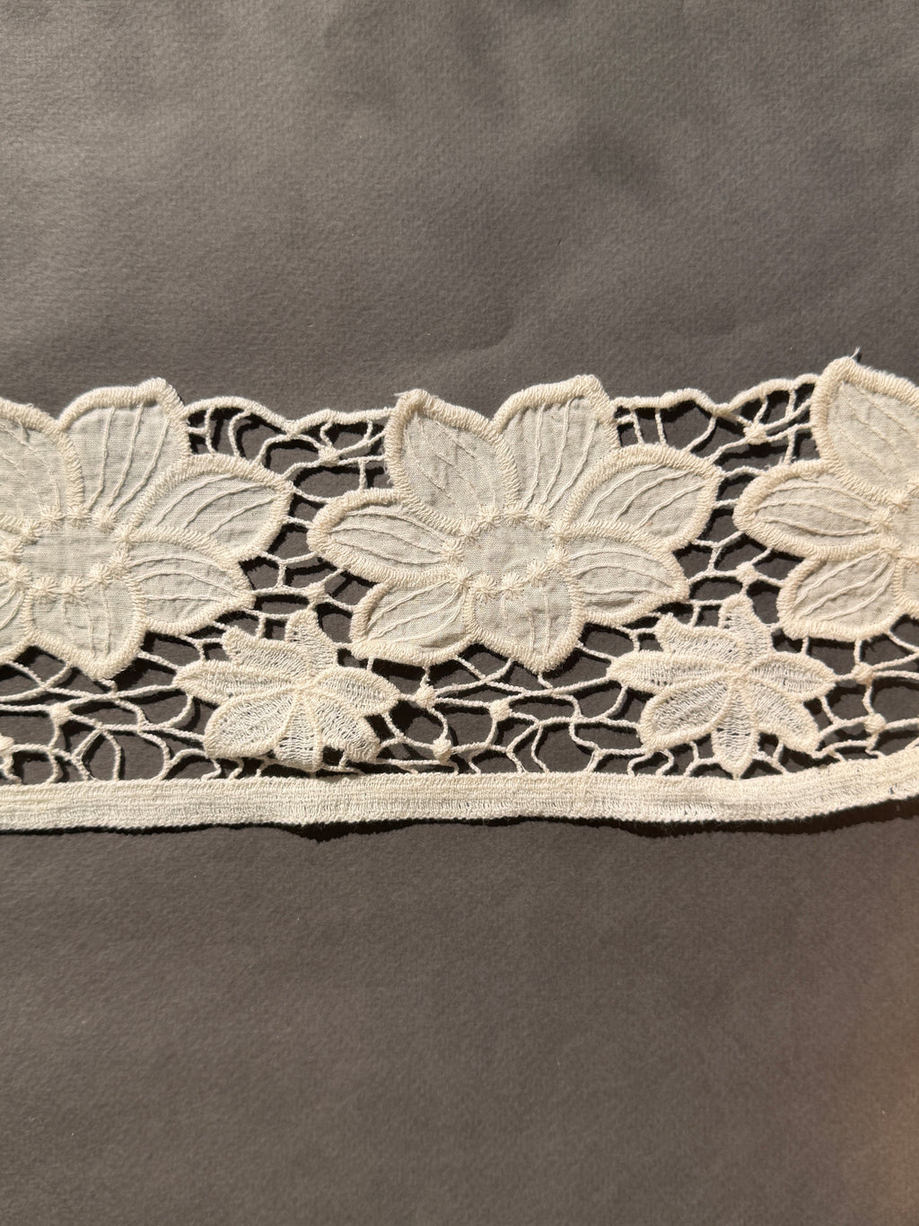 Ivory cotton Guipure lace trim SP Haberdashery Auckland NZ