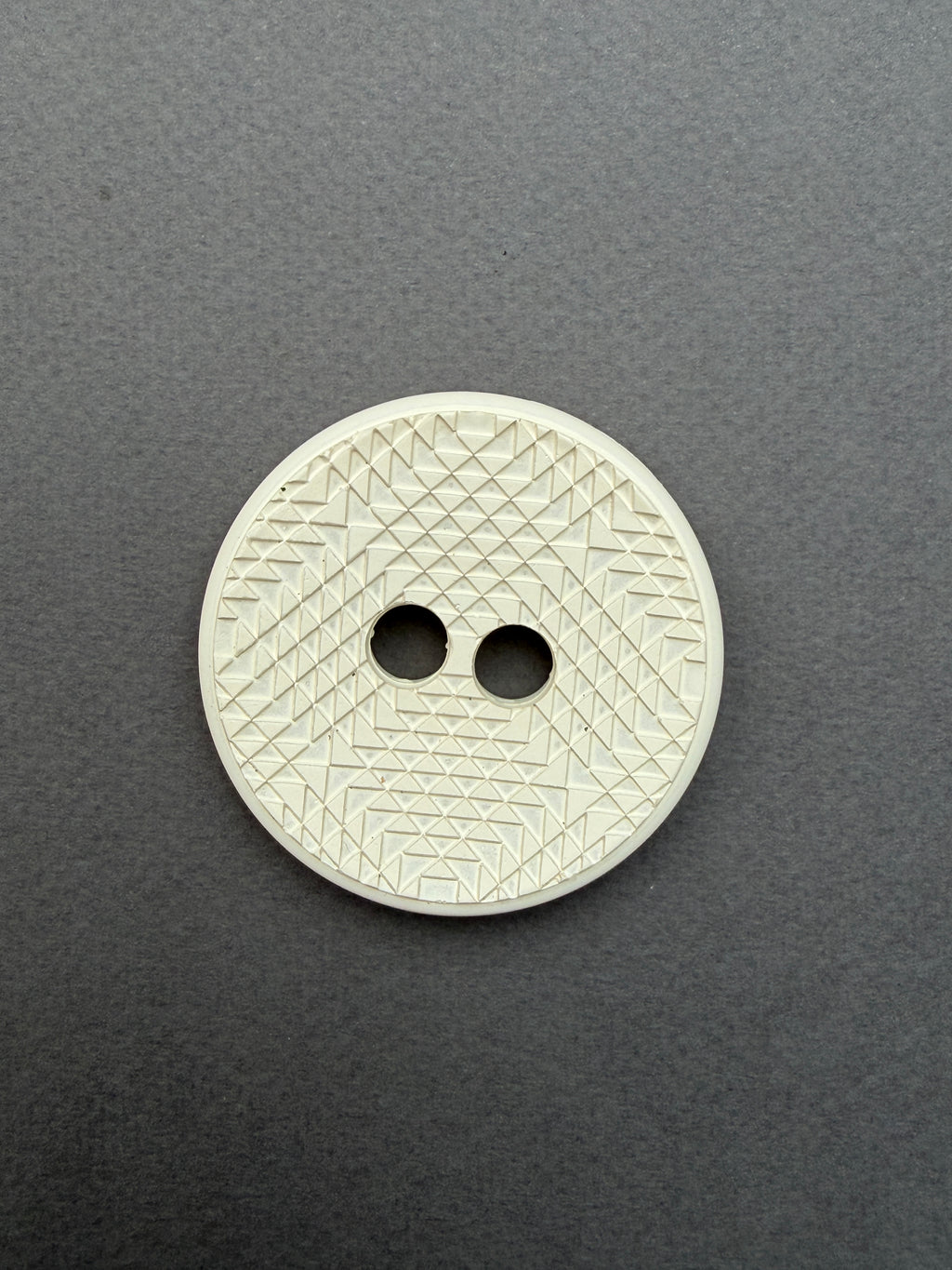 Large geometric textured  resin button SP Haberdashery Auckland