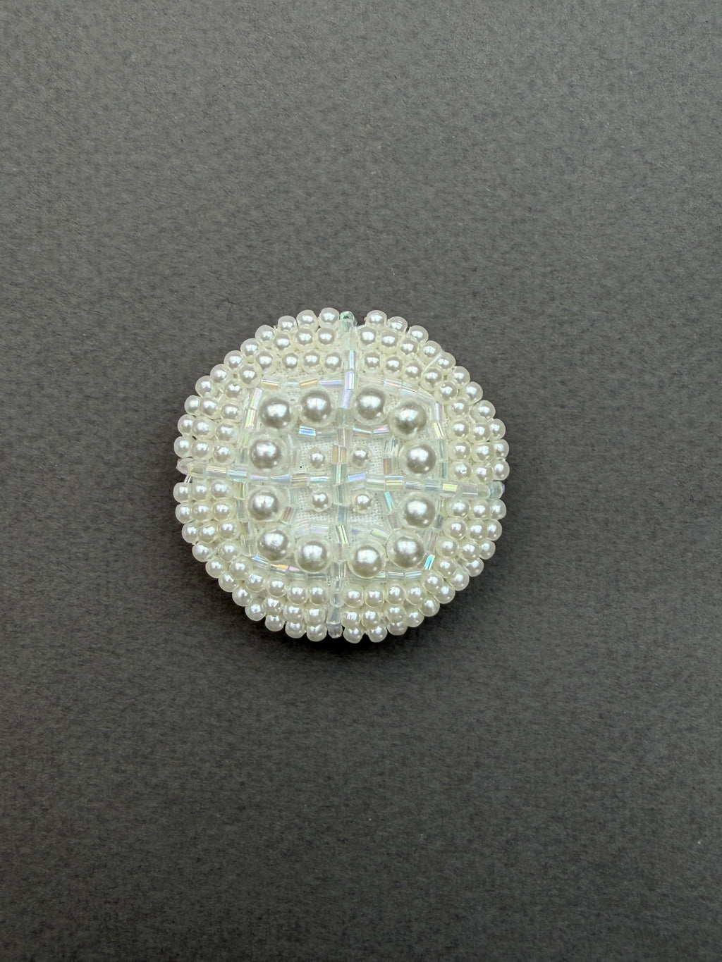 Decorative pearl shank button  45mm SP Haberdashery Auckland NZ