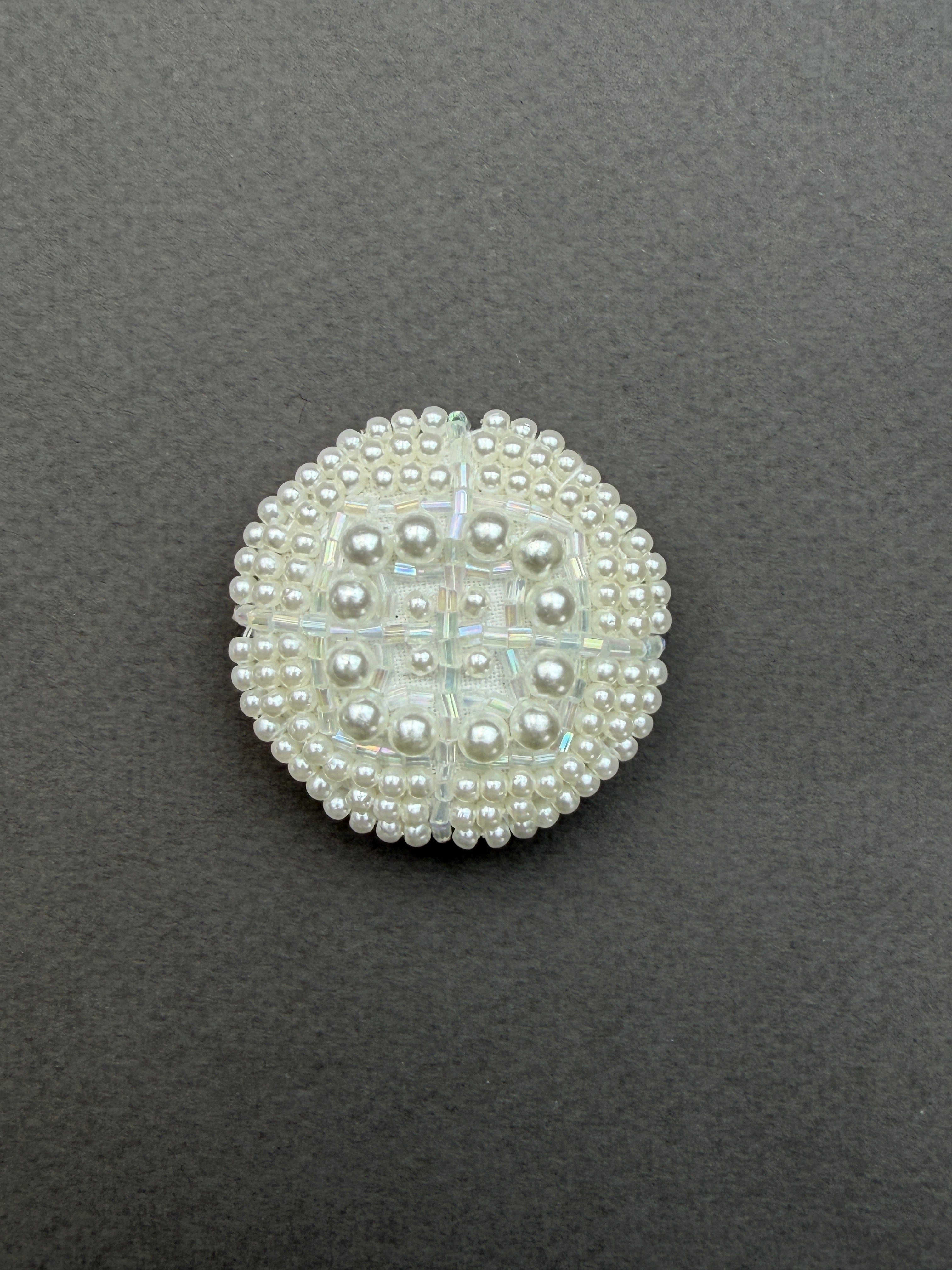 Decorative pearl shank button  45mm SP Haberdashery Auckland NZ