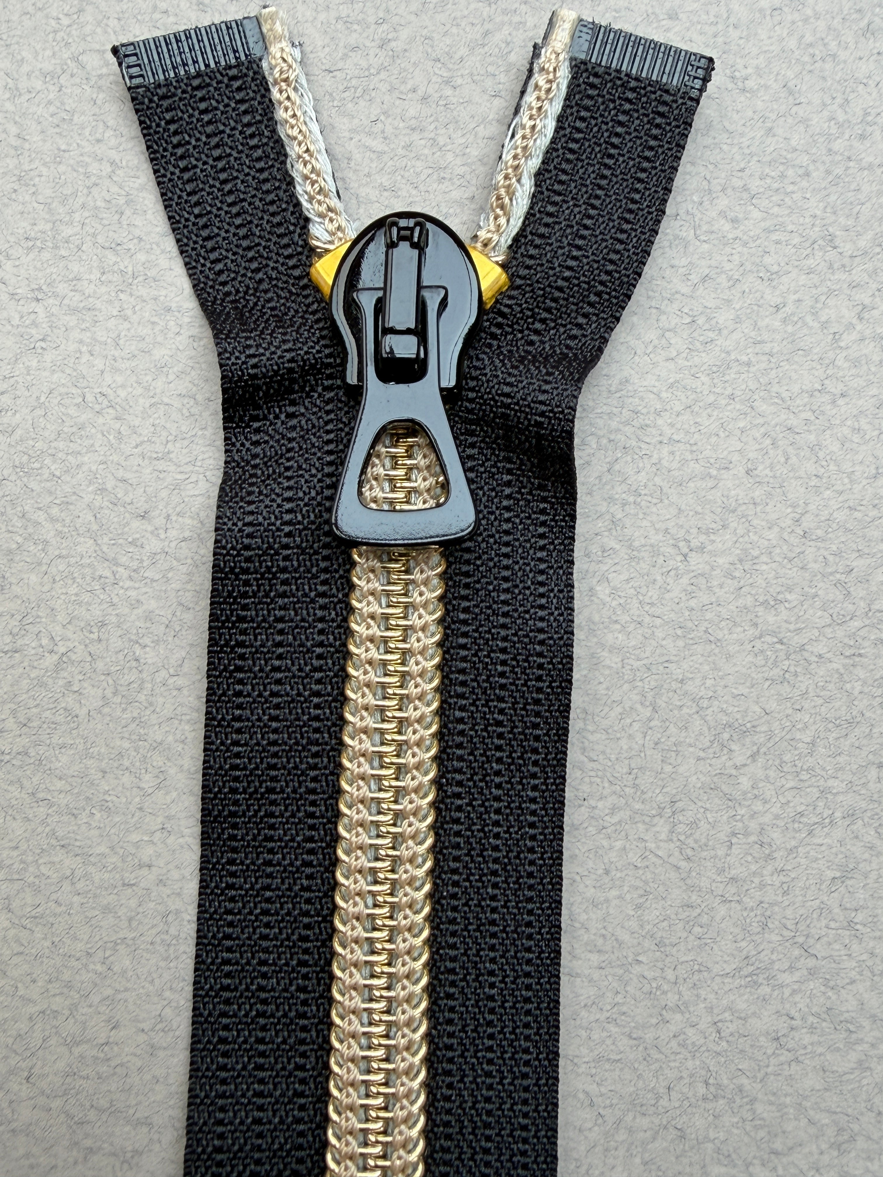 Meras open end black tape gold chain  46cm SP Haberdashery Auckland NZ