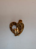 Metal gold heart and arrow shank button SP Haberdashery Auckland NZ