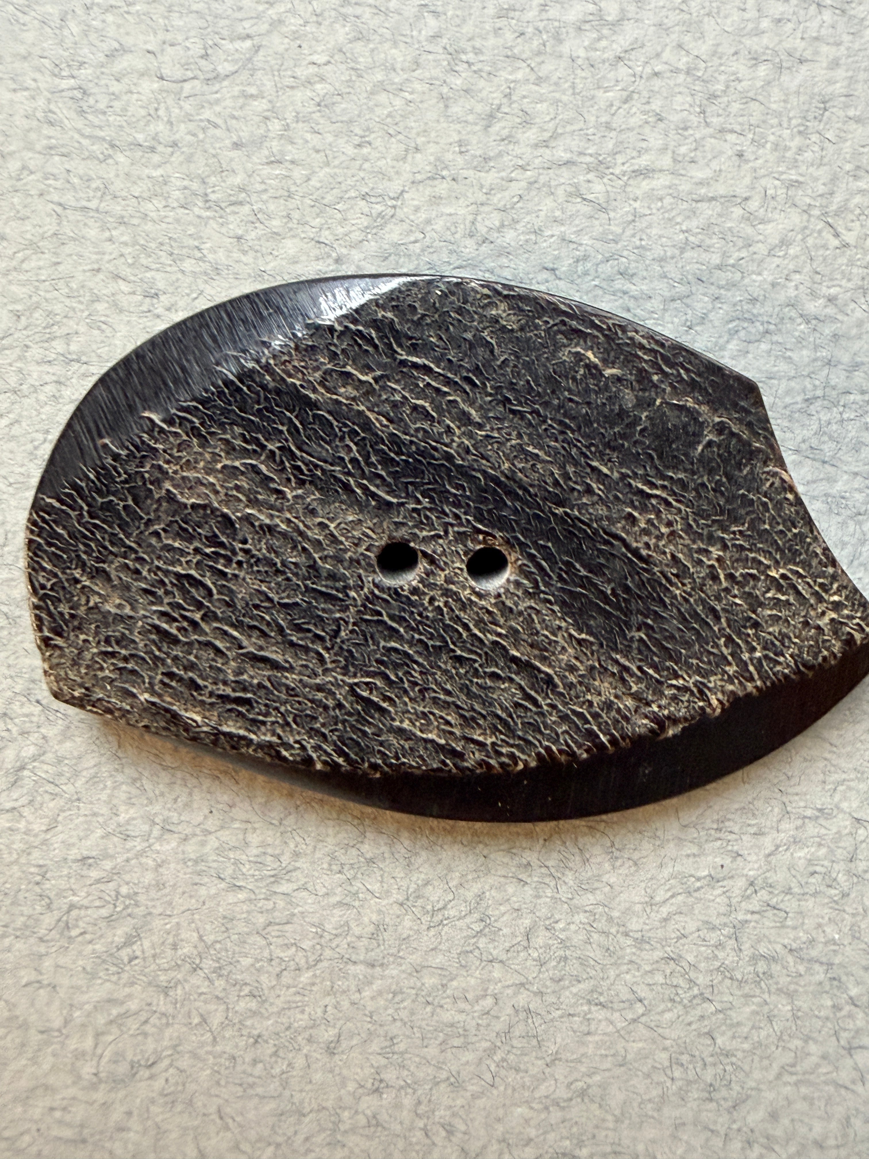 Natural horn irregular shape button SP Haberdashery Auckland NZ