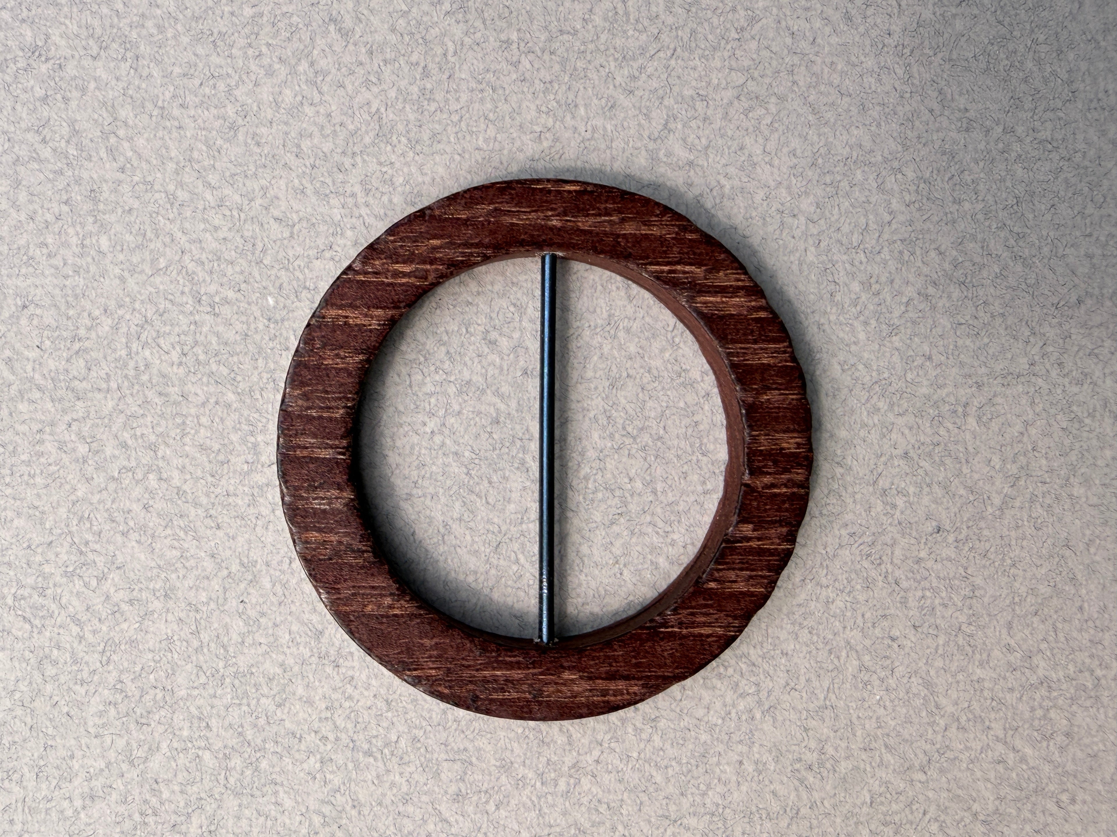 Natural Wood ring with metal bar 70mm  SP Haberdashery Auckland NZ