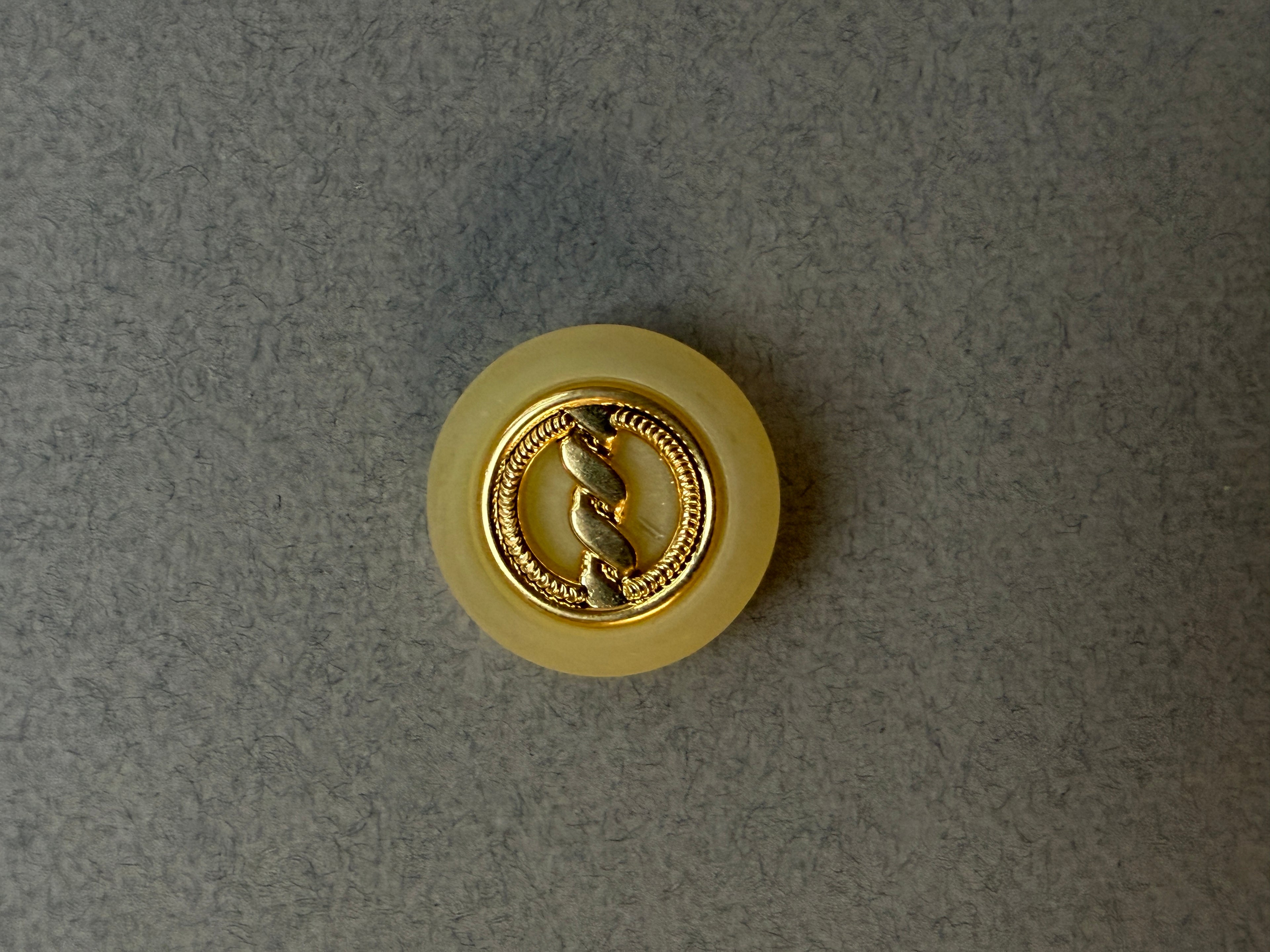 Nylon and gold plated shank button     SP Haberdashery Auckland NZ