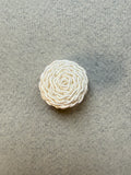 Passementerie shank button  ivory satin cord   SP Haberdashery Auckland NZ