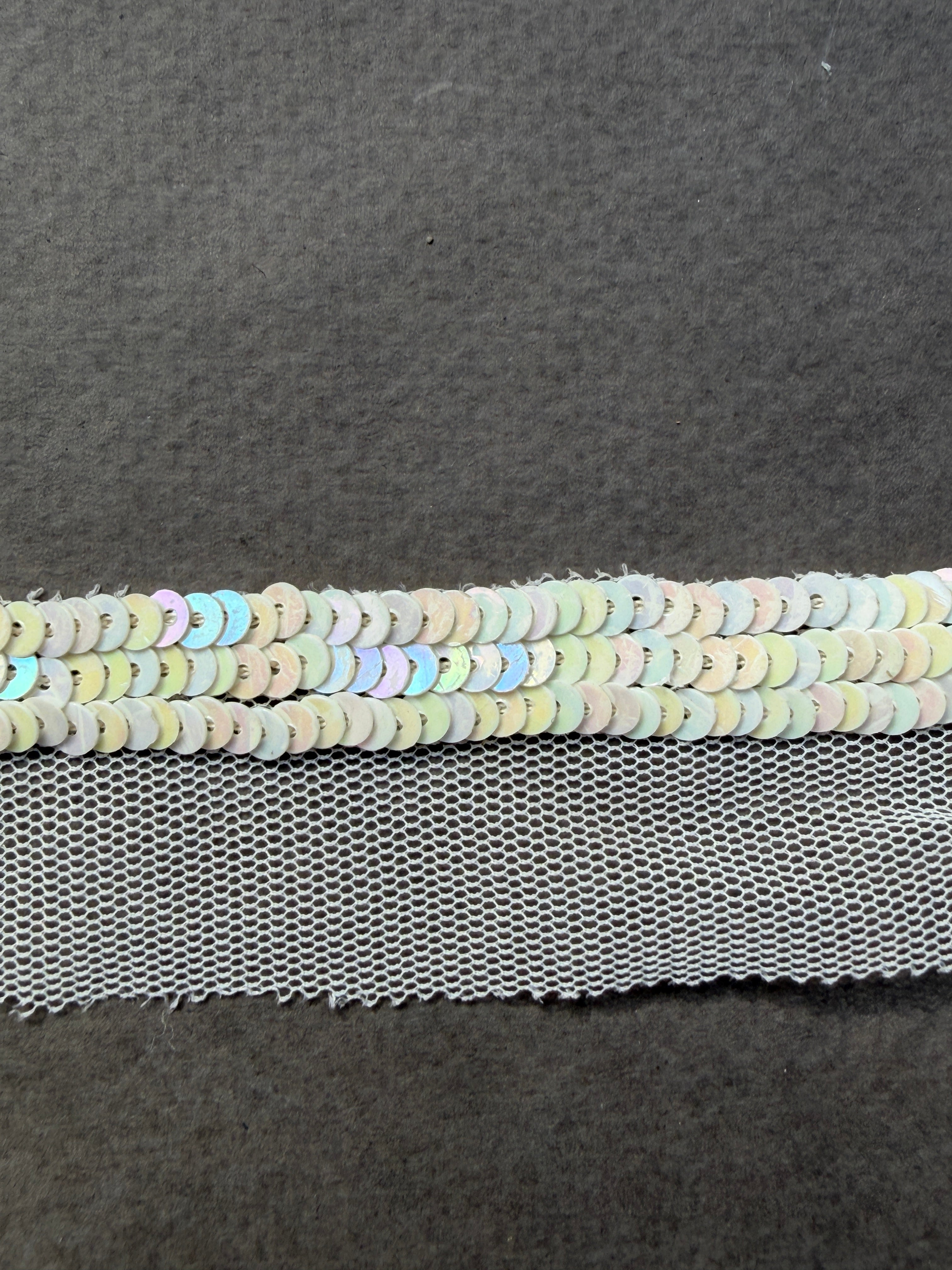 Pearl sequin sewn on net trim  SP Haberdashery Auckland NZ