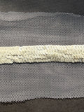 Pearl sequins sewn on net trim Auckland NZ