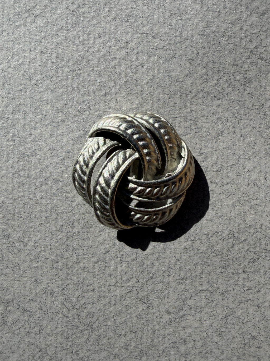 Pewter metal scroll shank button SP Haberdashery Auckland NZ
