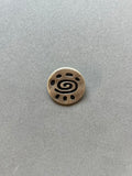 Pewter shank etched swirl design button SP Haberdashery Auckland NZ
