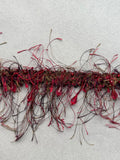 Red eyelash trim with beads SP Haberdashery Auckland NZ