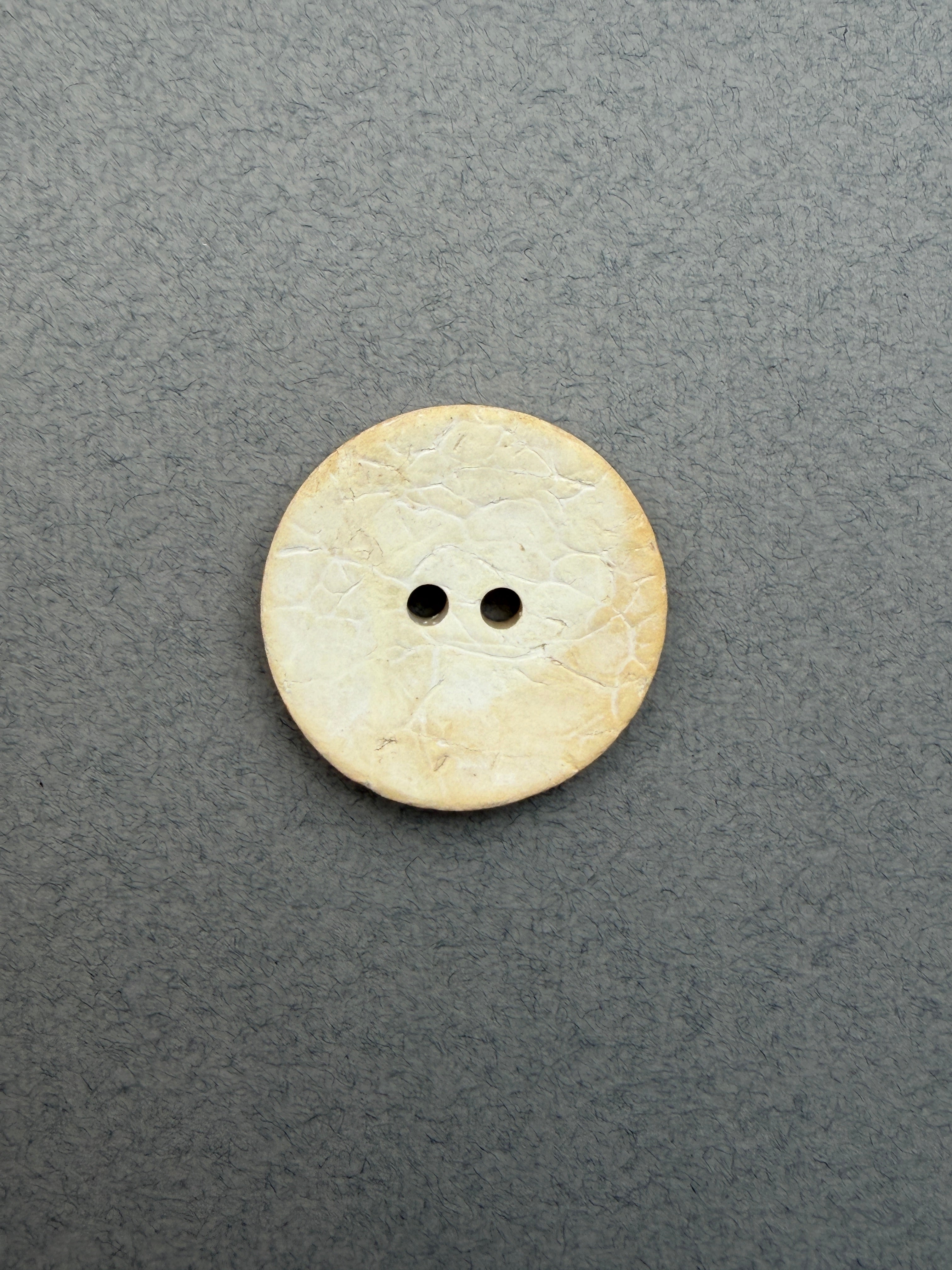 Reverse side bleached coconut button SP Haberdashery Auckland NZ