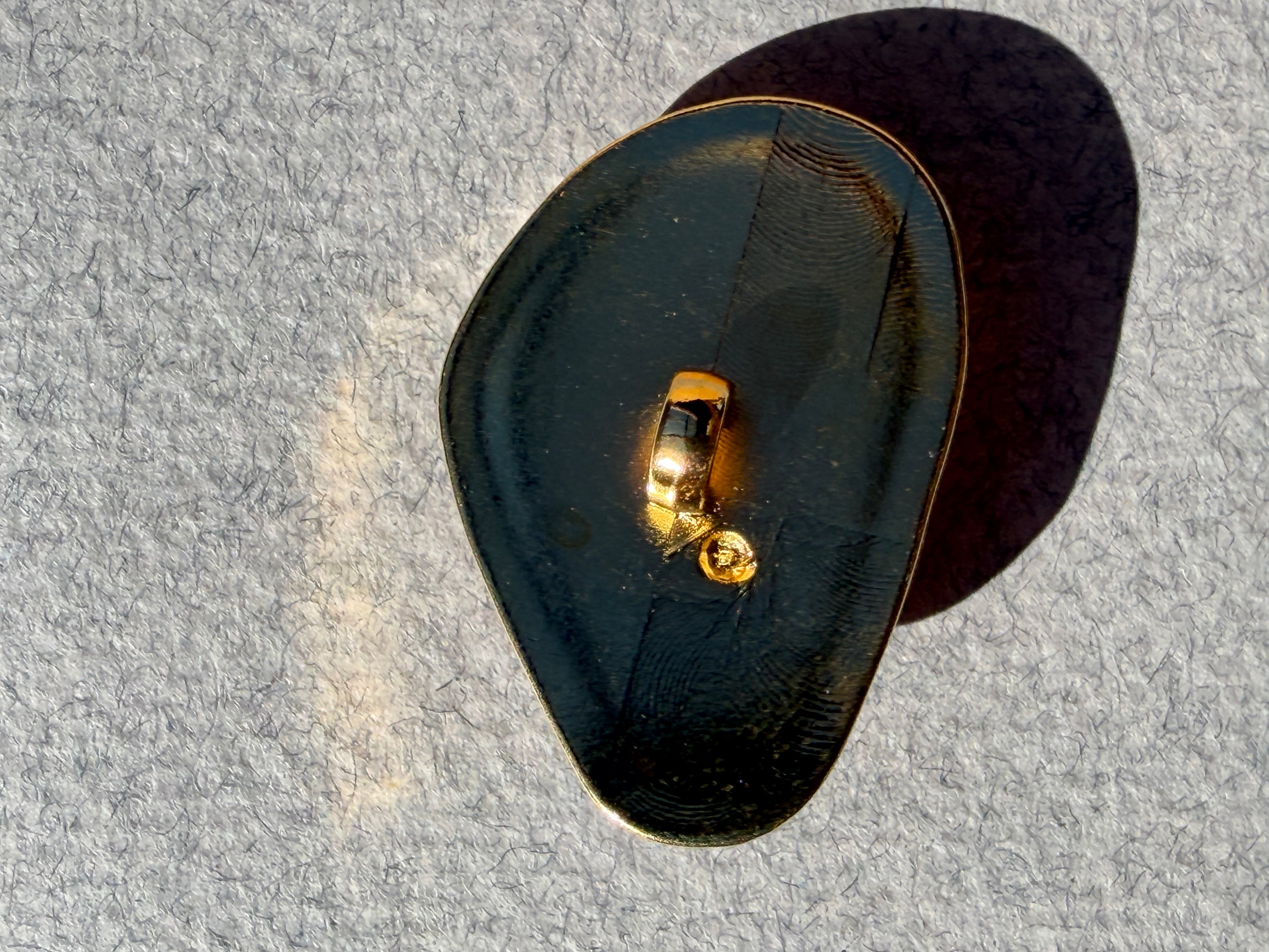 Reverse rose gold acrylic shank button SP Haberdashery Auckland NZ