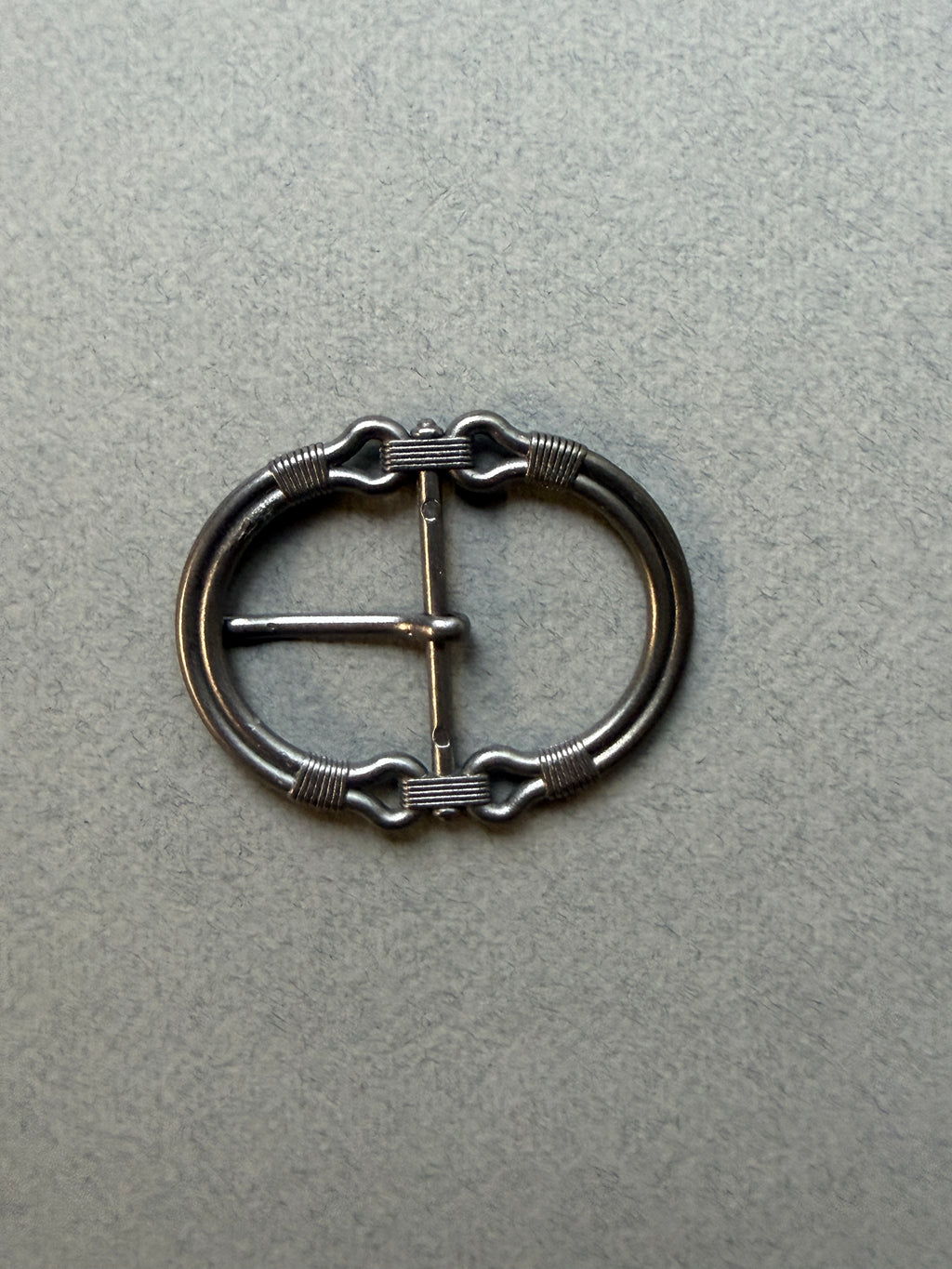  Reverse side Gunmetal horseshoe buckle 6cm SP Haberdashery Auckland NZ