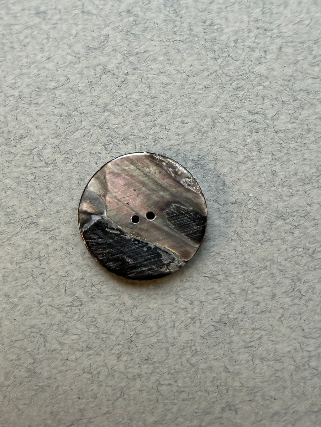 Reverse side MOP wide rim shell button SP Haberdashery Auckland NZ