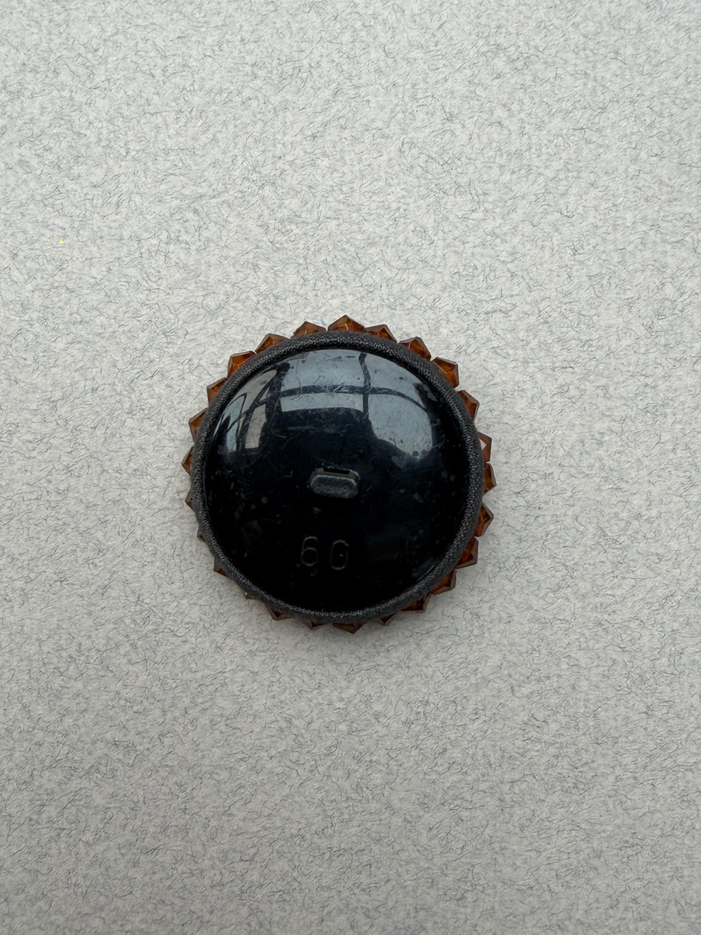Reverse side brown beaded shank button SP Haberdashery Auckland NZ