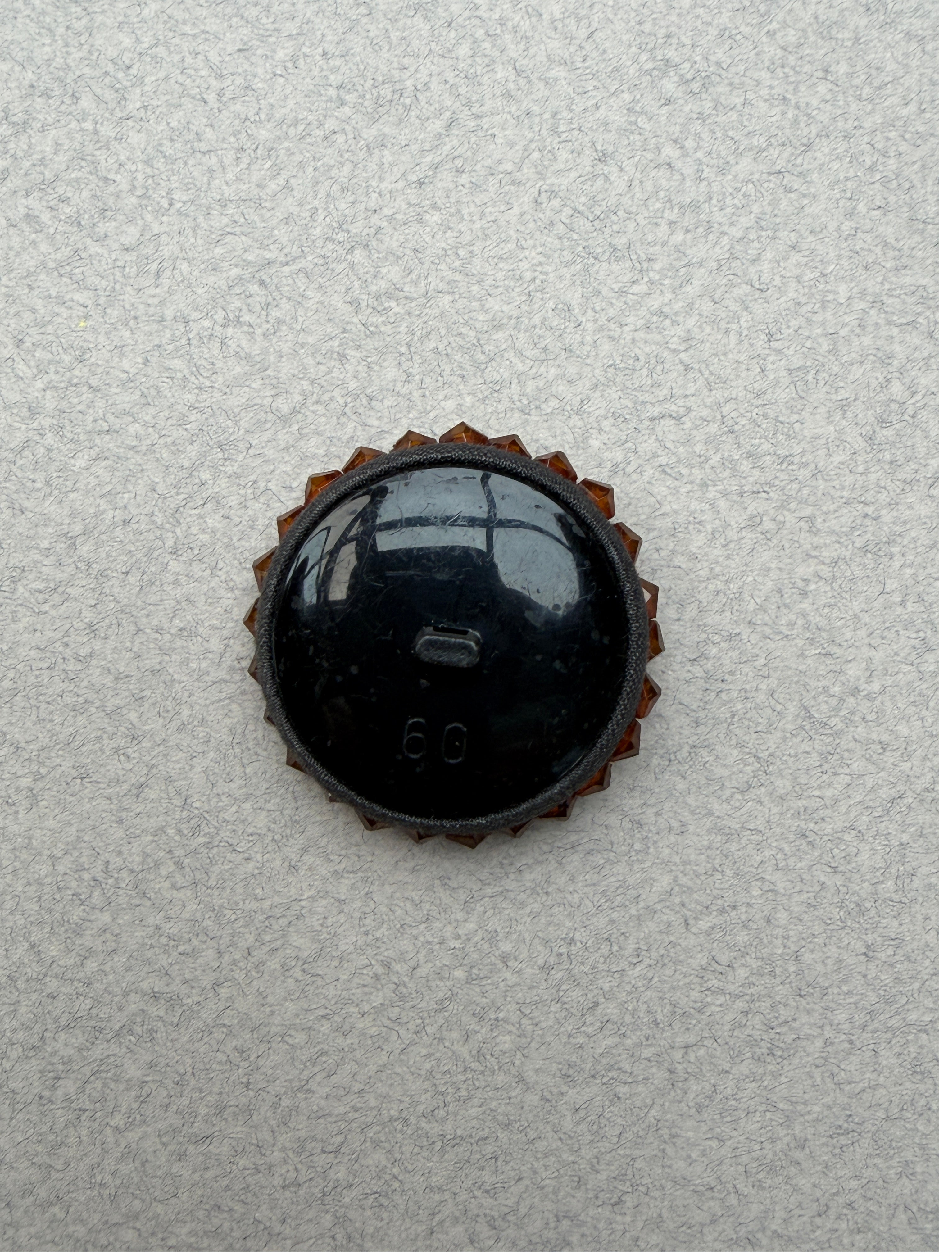 Reverse side brown beaded shank button SP Haberdashery Auckland NZ
