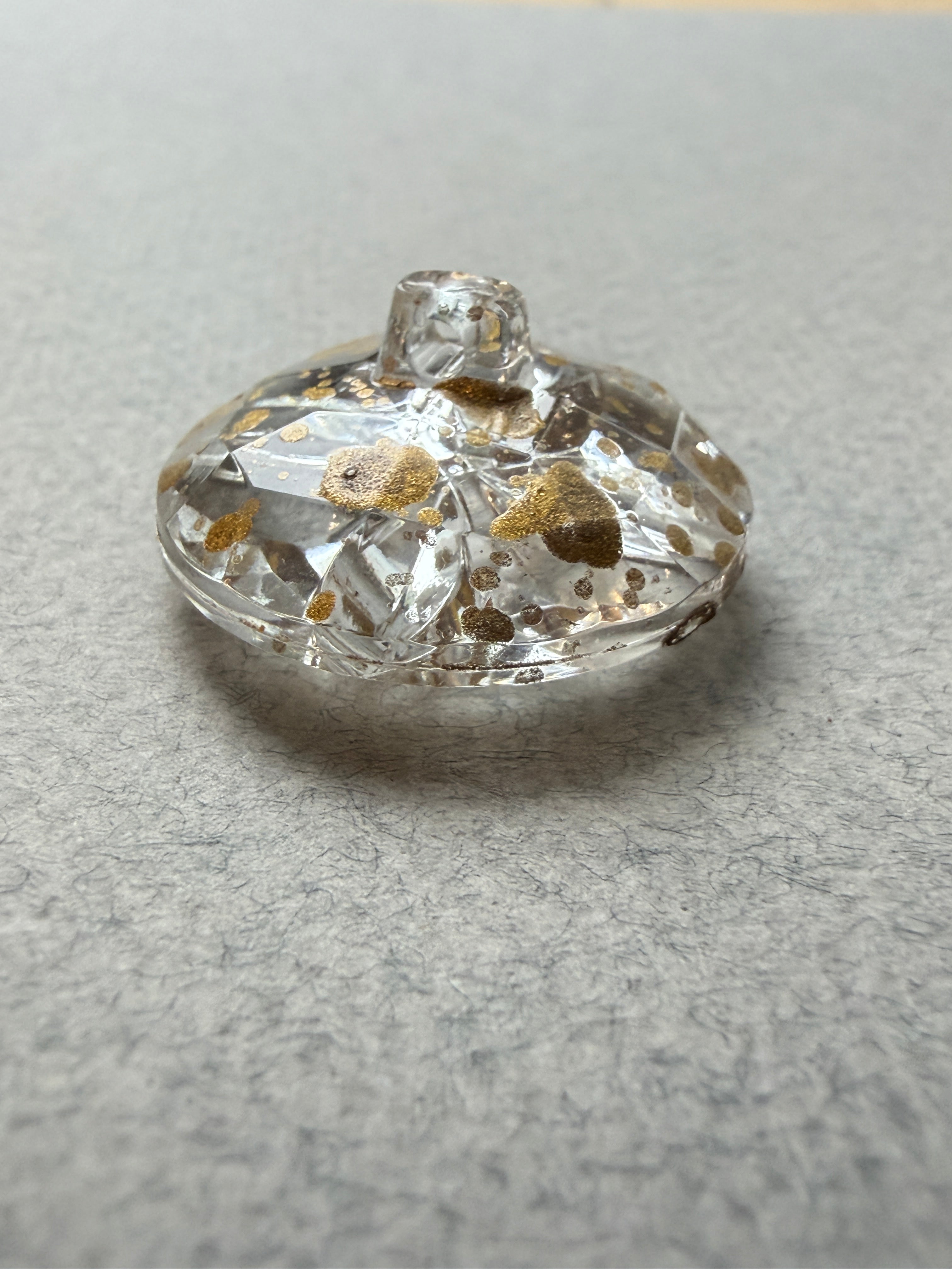 Reverse side clear acrylic shank button SP Haberdashery Auckland NZ