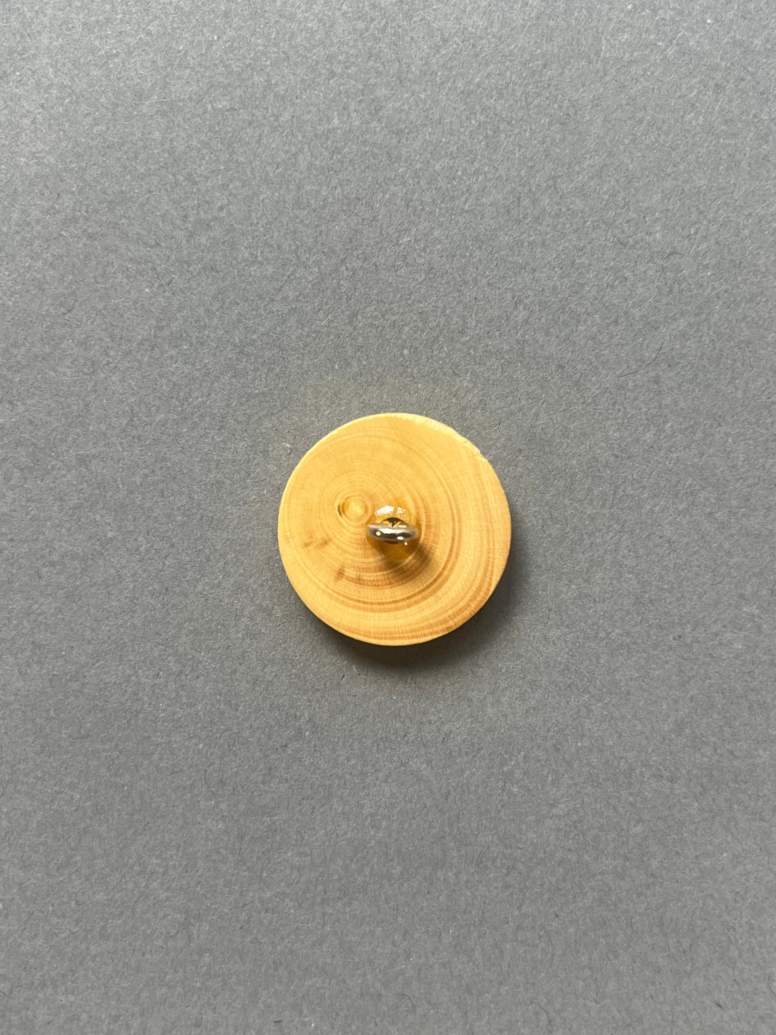 Reverse side crafted wood shank button SP Haberdashery Auckland NZ