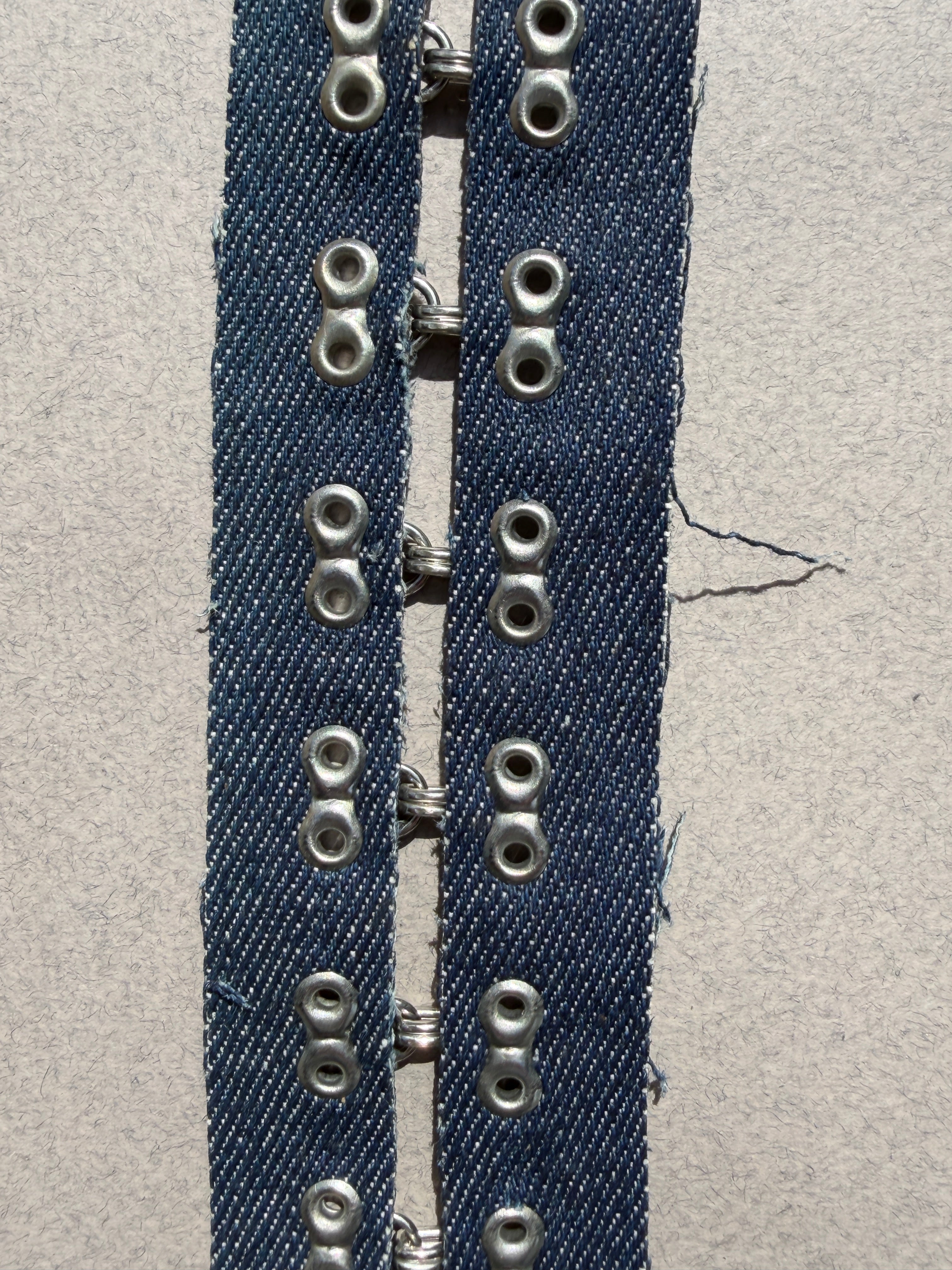 Reverse side denim hook and eye braid SP Haberdashery Auckland NZ