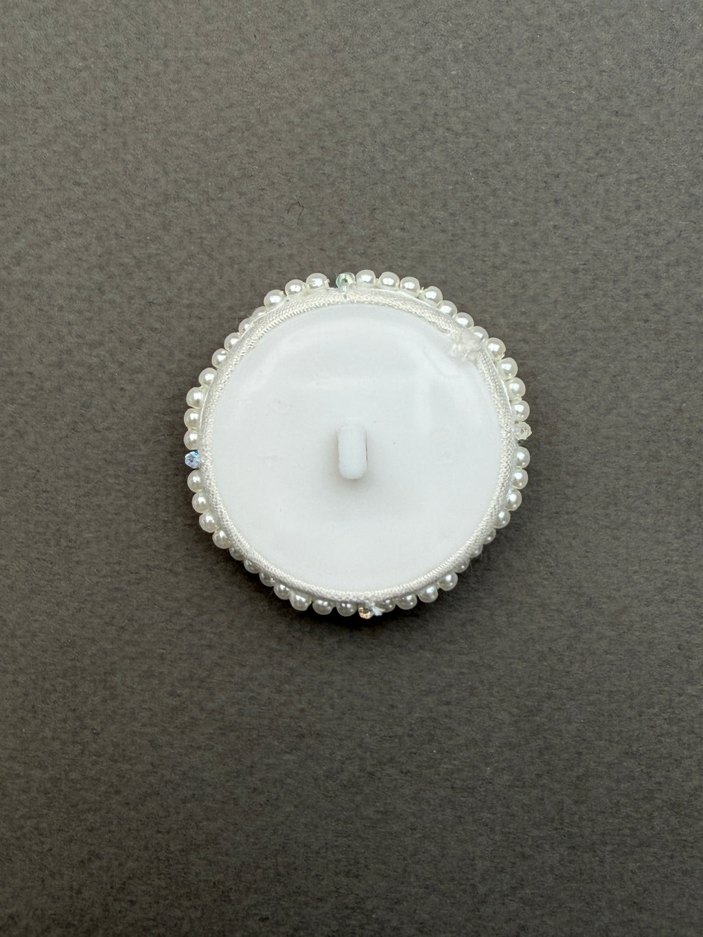 Reverse side large pearl shank button SP Haberdashery Auckland NZ