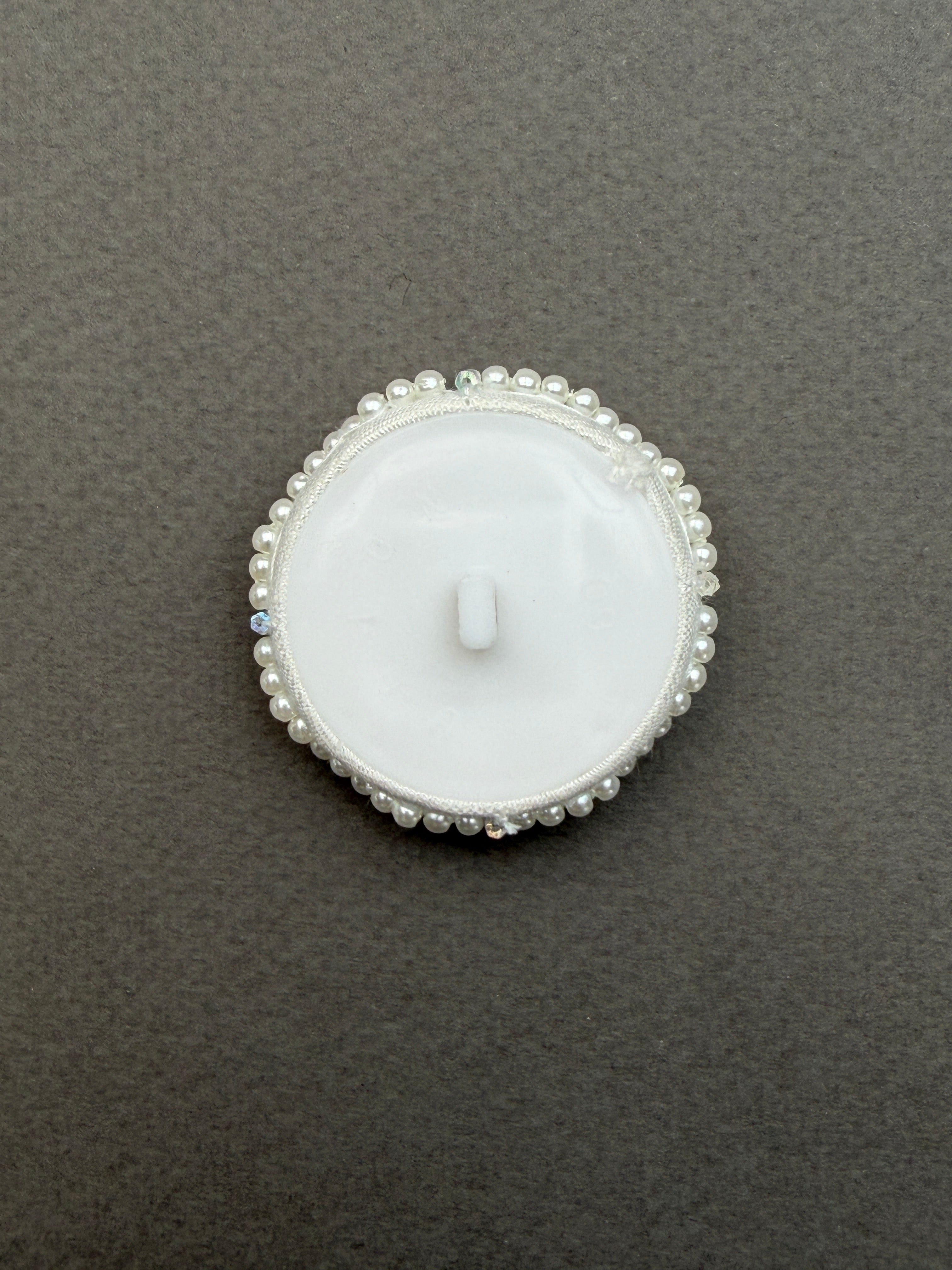 Reverse side large pearl shank button SP Haberdashery Auckland NZ