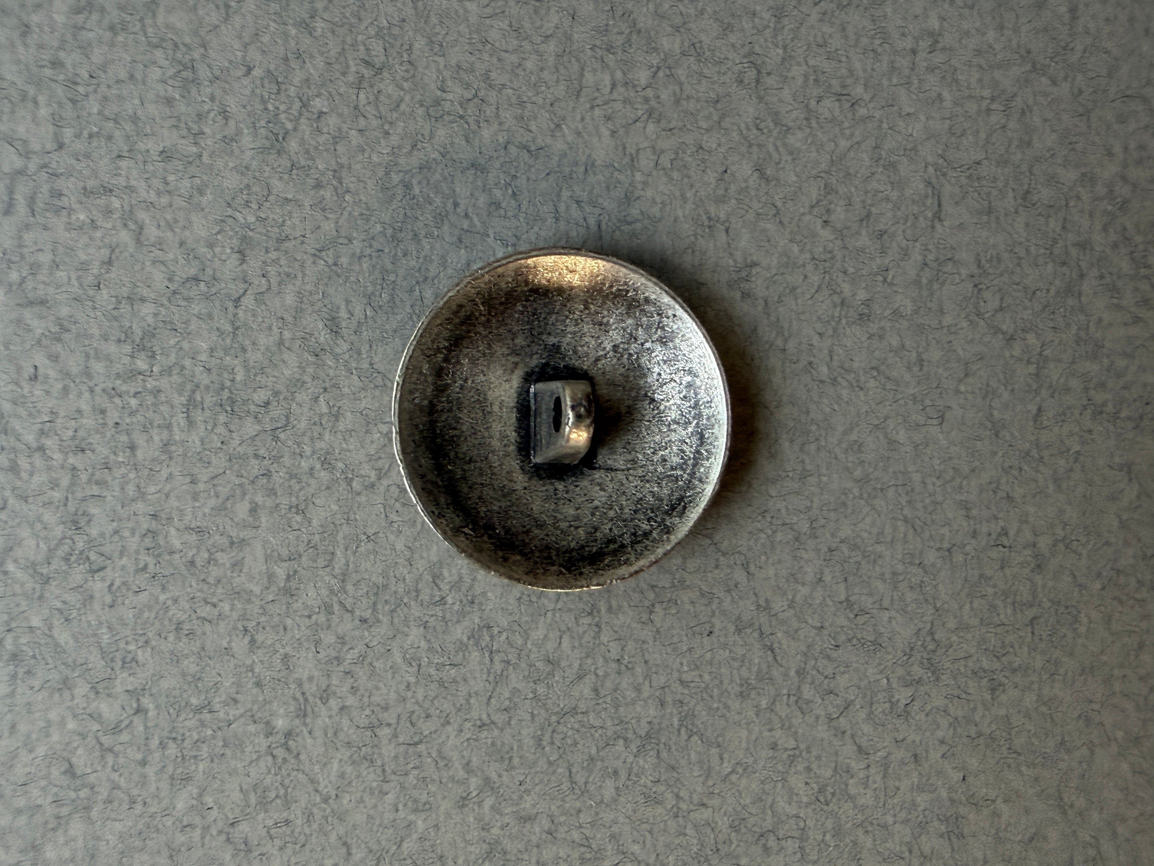 Reverse side metal shield shank button SP Haberdashery Auckland NZ