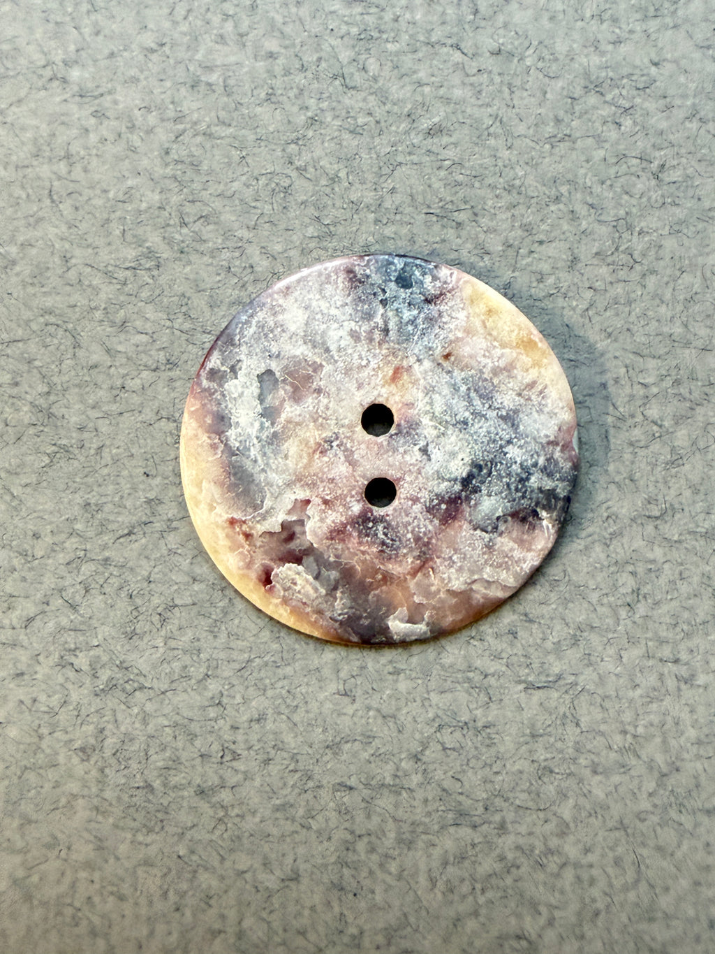 Reverserse side natural acoya shell button SP Haberdashery Auckland NZ