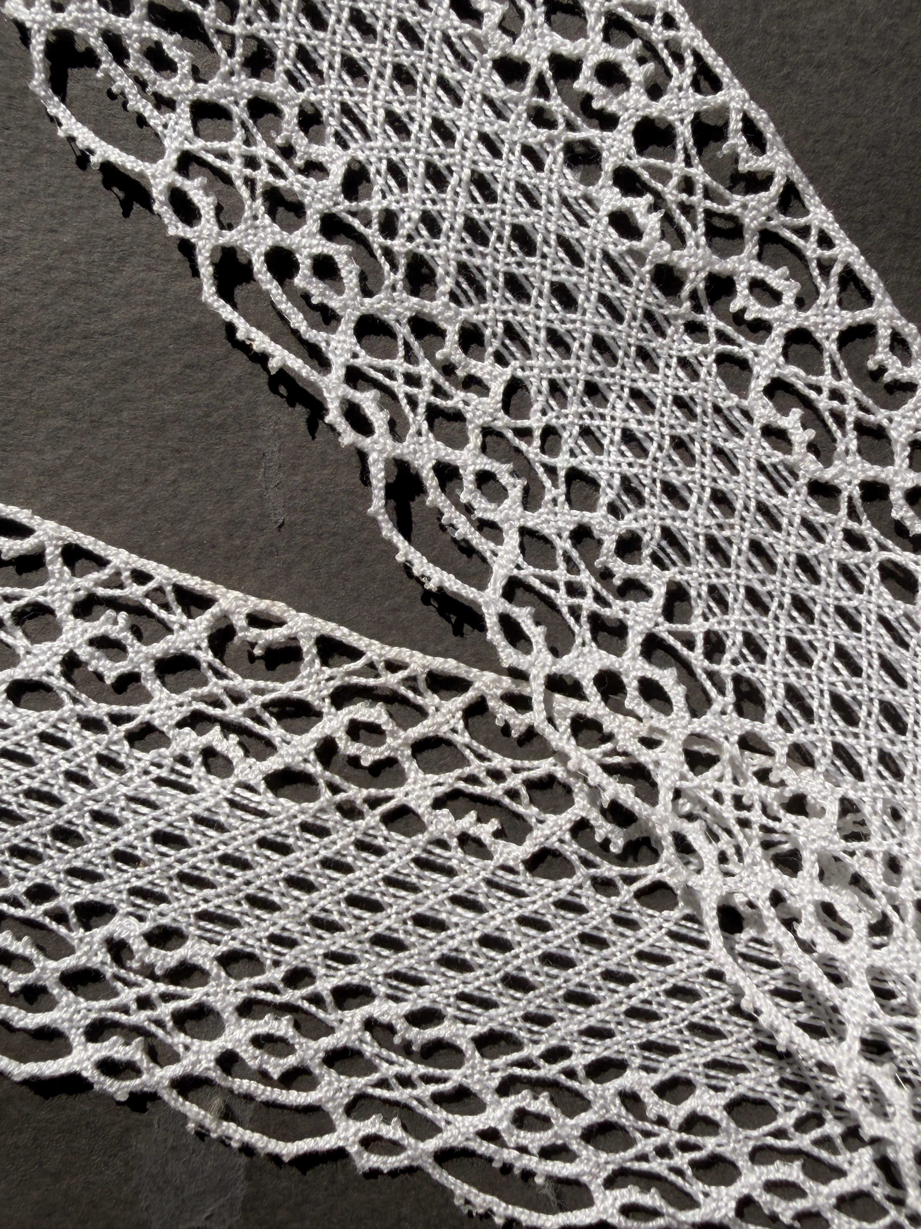 Reverse side white cotton torchon lace trim SP Haberdashery Auckland NZ