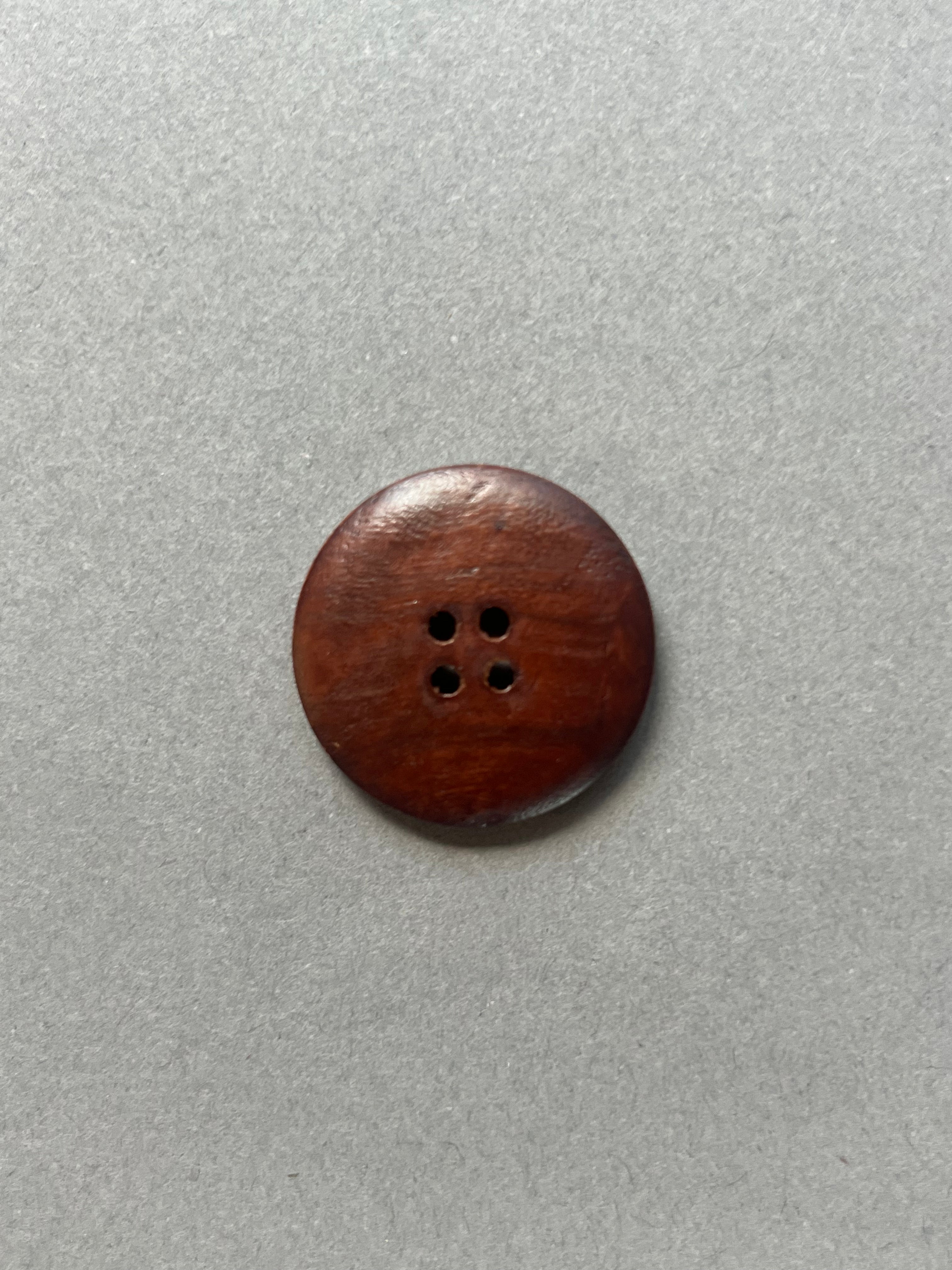 Reverse side wood concave etched design button SP Haberdashery Auckland NZ