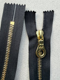 Riri Zip closed end black gold SP Haberdashery Auckland NZ