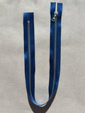 Riri closed end blue satin zip 45cm SP Haberdashery Auckland NZ