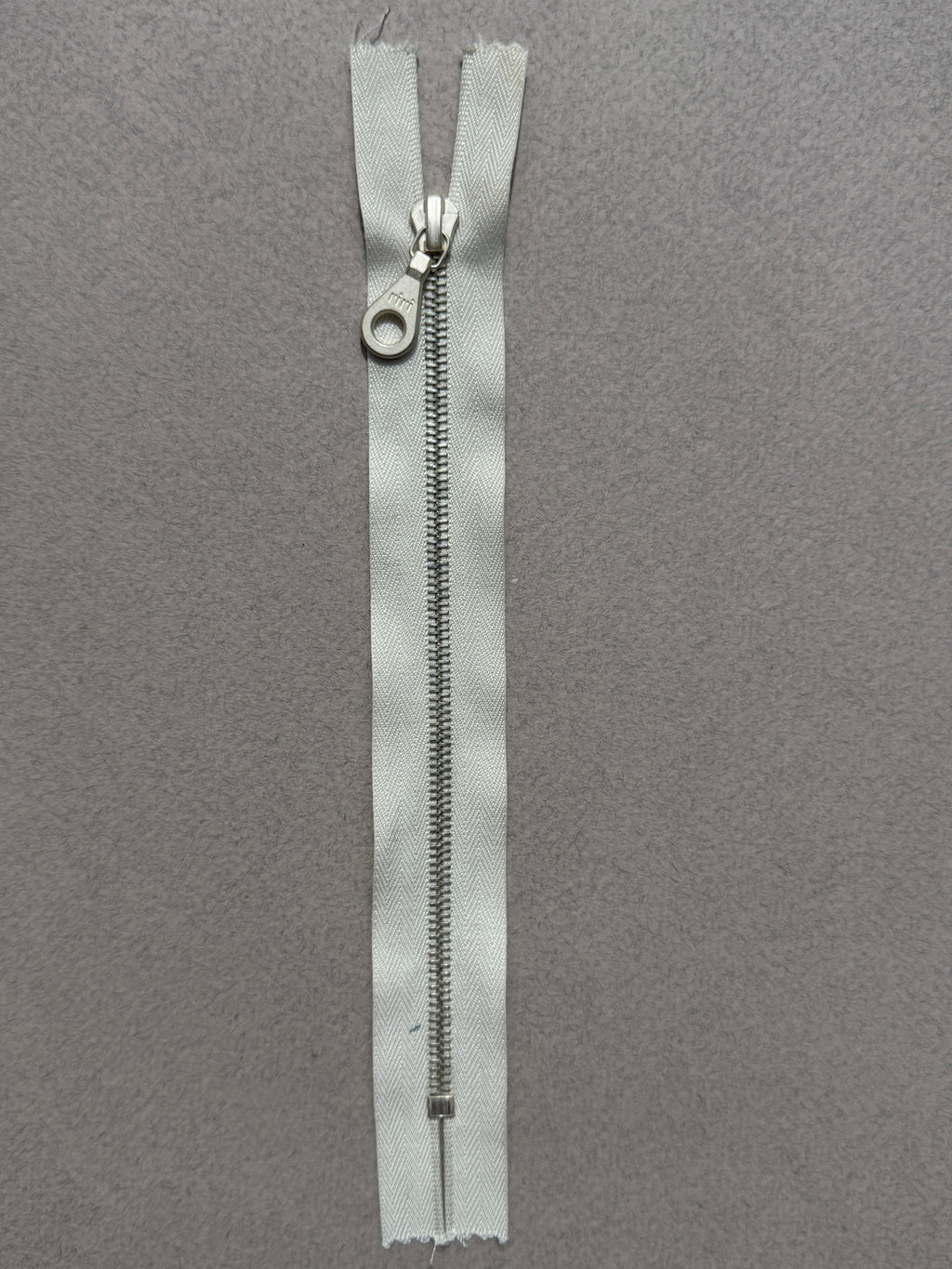 Riri closed end metal zip white nickel 17cm SP Haberdashery Auckland NZ