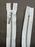 Riri closed end metal white  nickel  zip 35cm SP Haberdashery Auckland NZ
