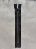 Riri closed end nylon zip black brown 17cm SP Haberdashery Auckland NZ