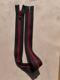 Riri closed end nylon zip  black red 51cm