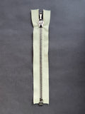 Riri open end metal zip  pale yellow silver 19cm SP Haberdashery Auckland NZ