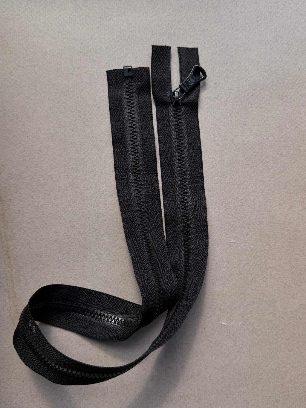 Riri open end black nylon zip 59cm SP Haberdashery Auckland NZ