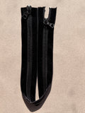Riri Open two way black velvet zip 38cm SP Haberdashery Auckland NZ