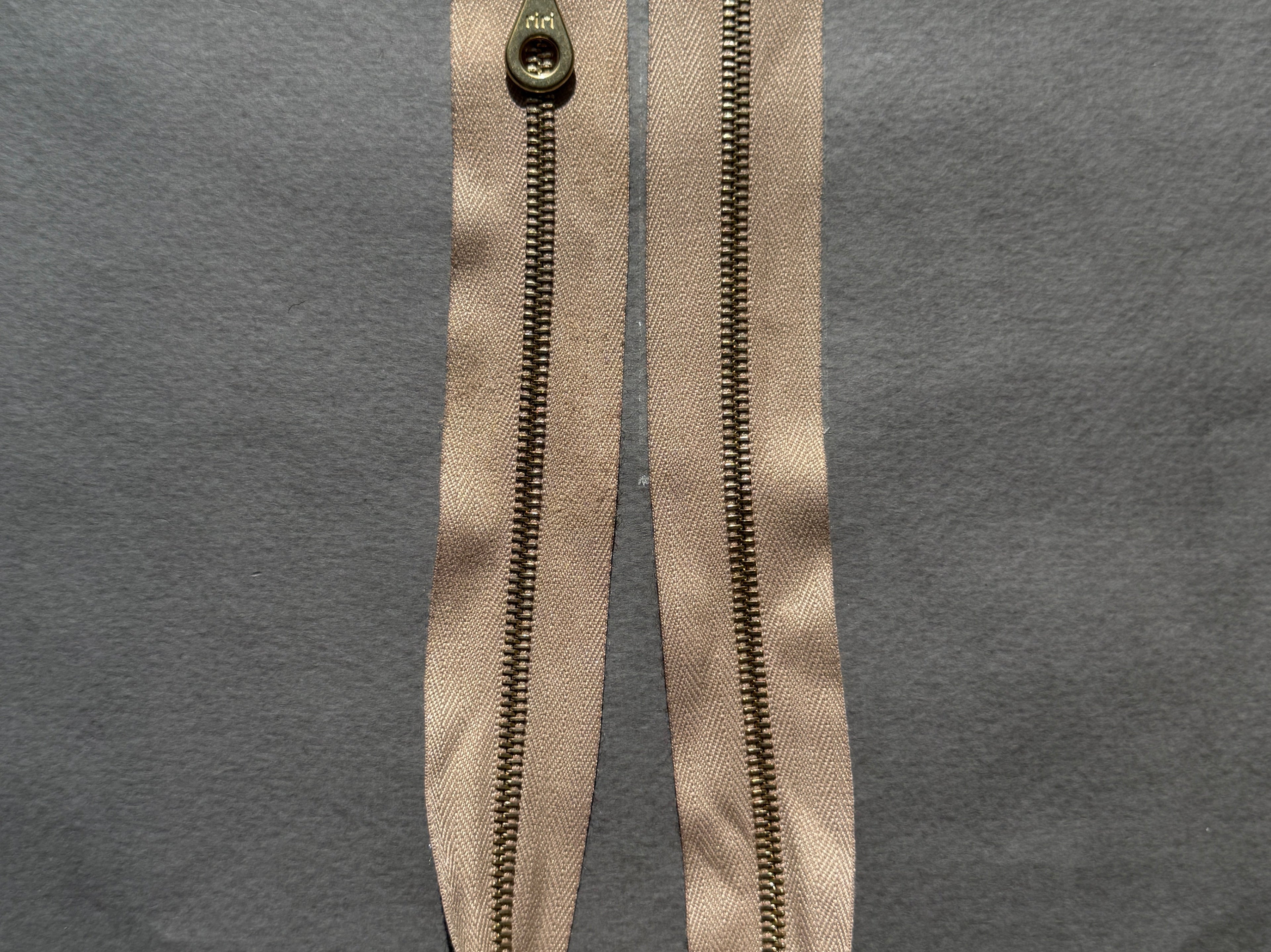 Riri open end two way gold chain zip 44cm SP Haberdashery Auckland NZ