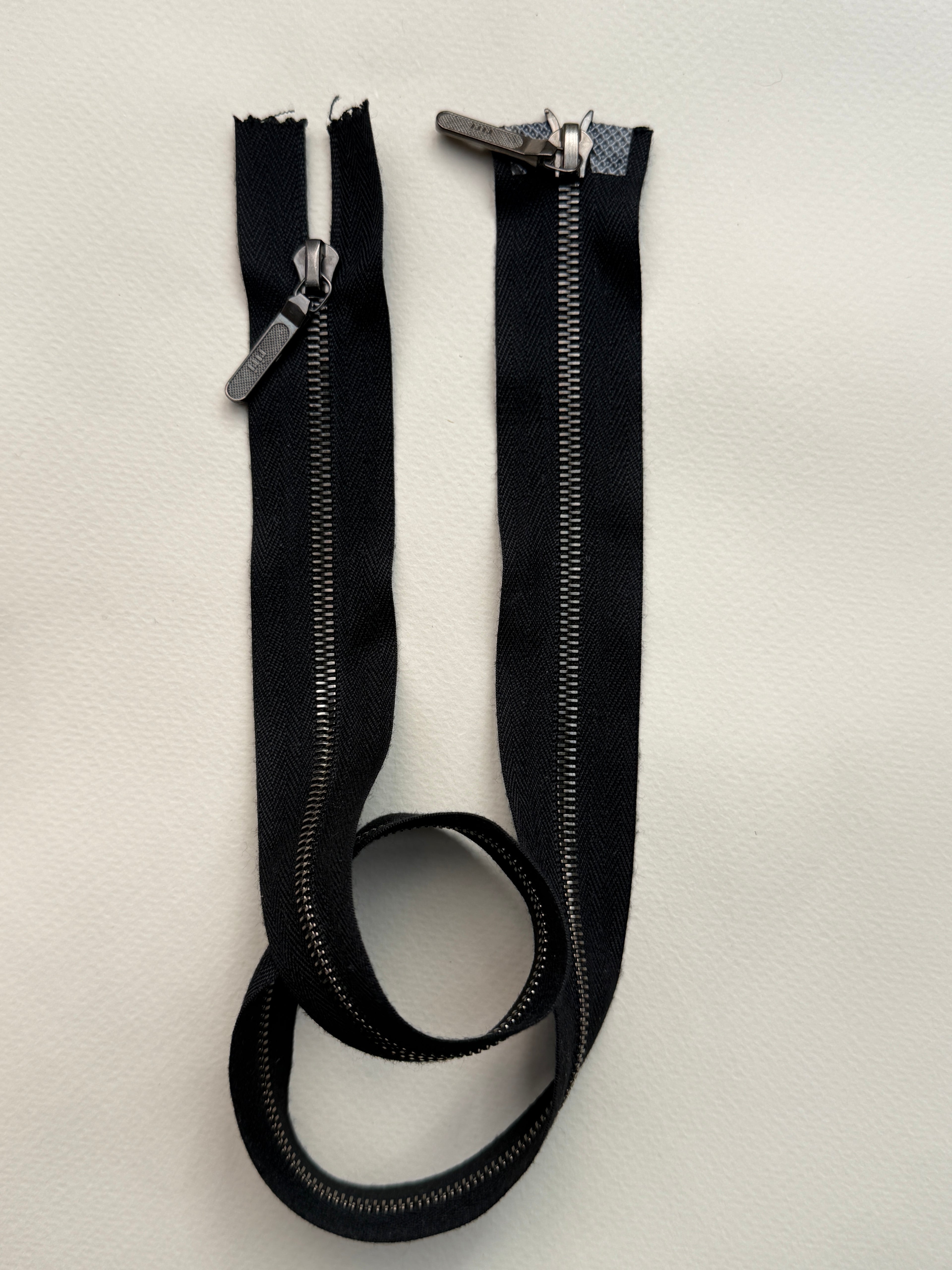 Riri open end two way metal zip  antique brass 55cm SP Haberdashery Auckland NZ