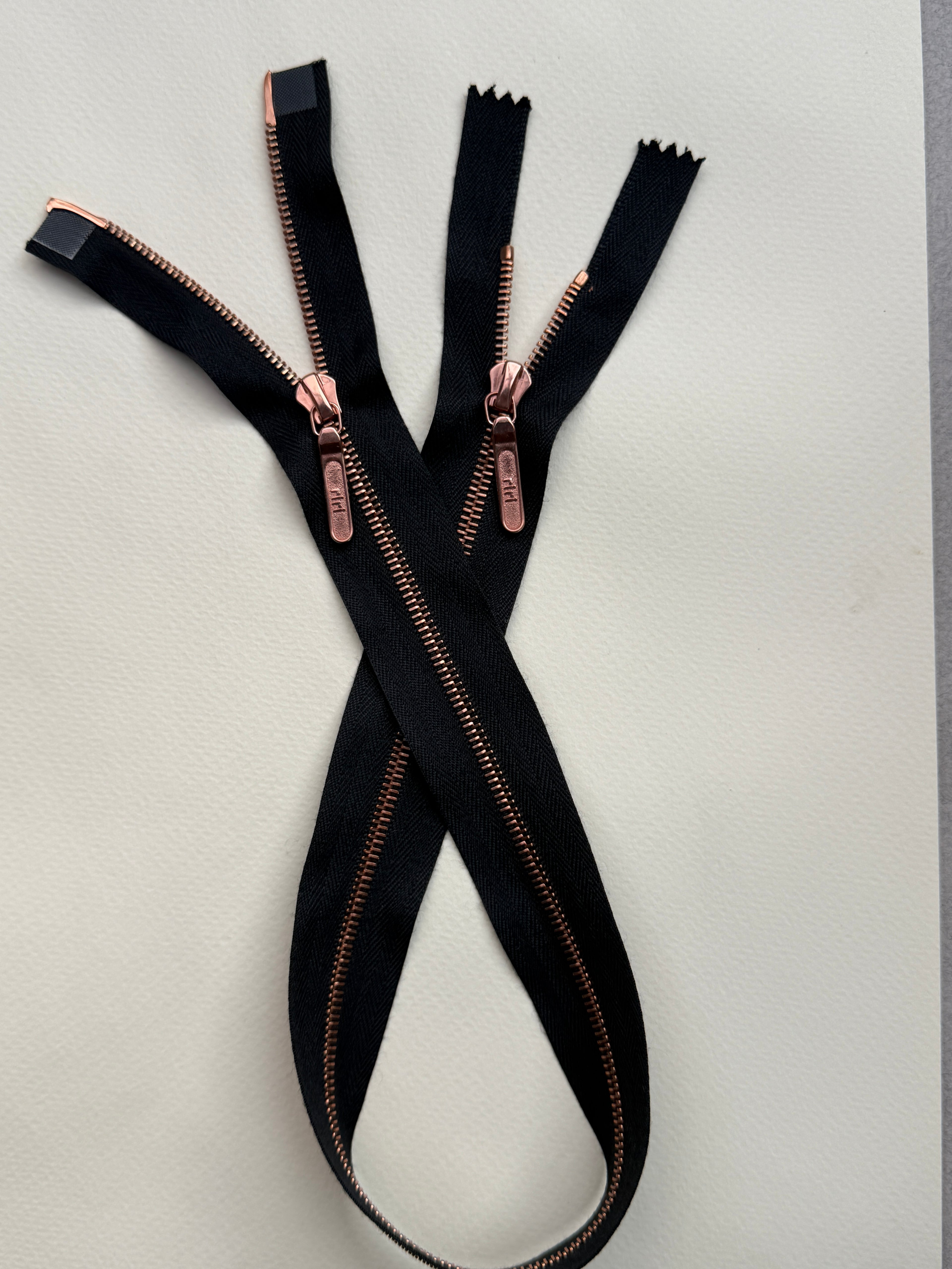 Riri open end two way metal zip black copper  50cm SP Haberdashery Auckland NZ