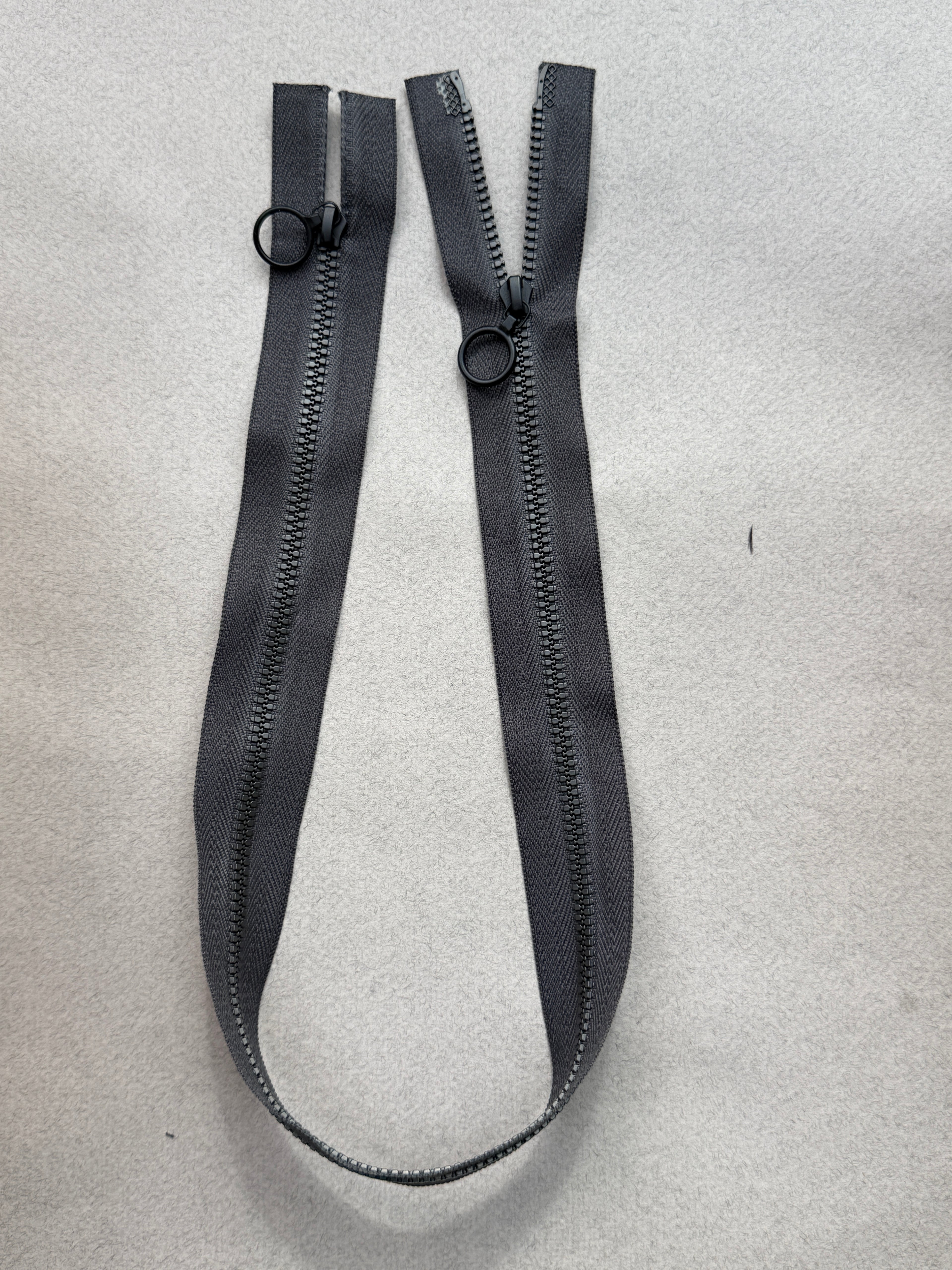 Riri Open Both Ends slate grey nylon zi p 58cm SP Haberdashery Auckland NZ