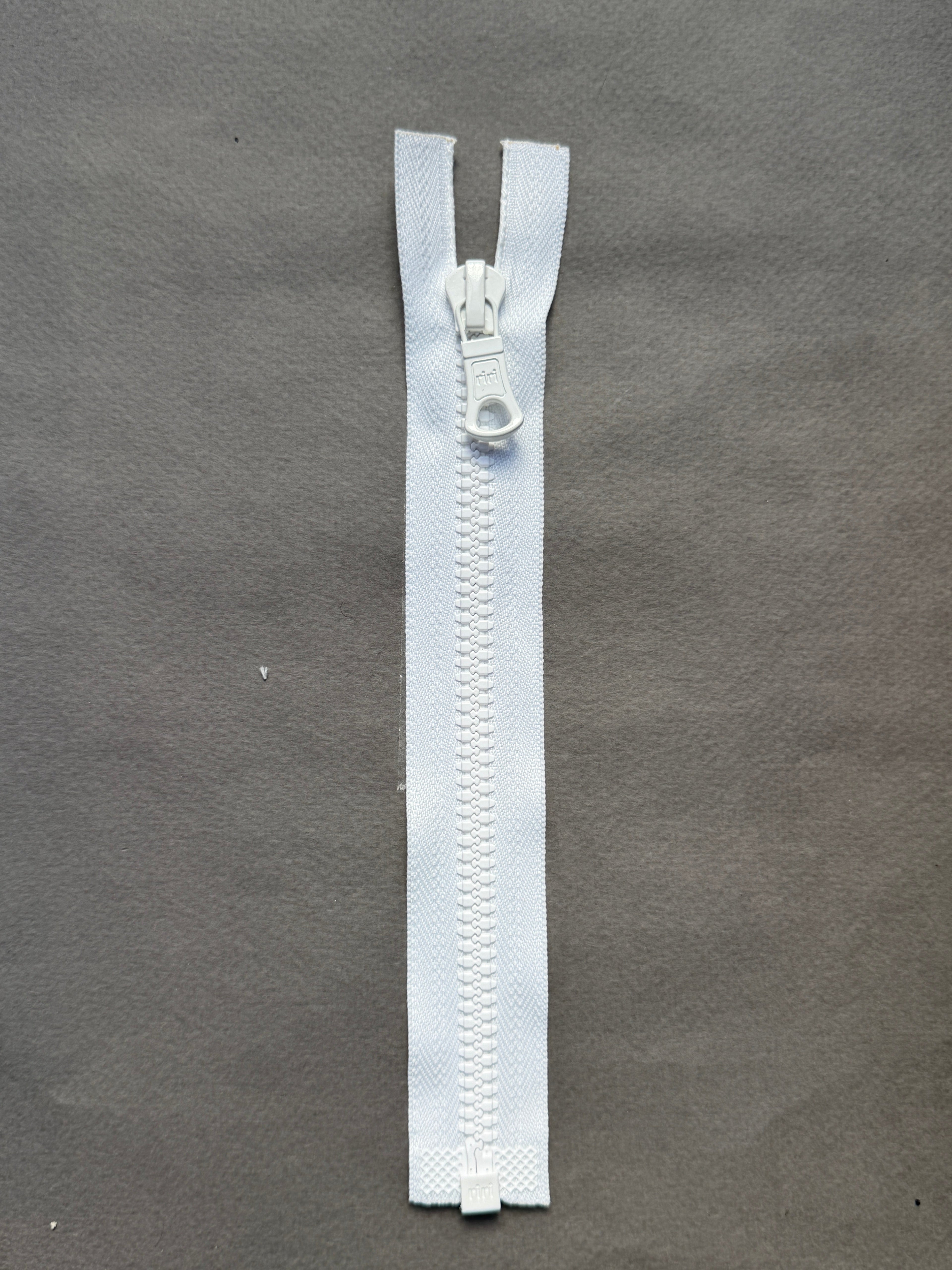 Riri Open End Nylon Zip white  20cm SP Haberdashery Auckland NZ