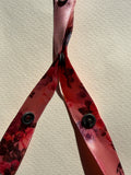 Pink satin snap fastener tape 15mm