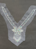 Sequin sewn on net neckline trim Sp Haberdashery Auckland NZ